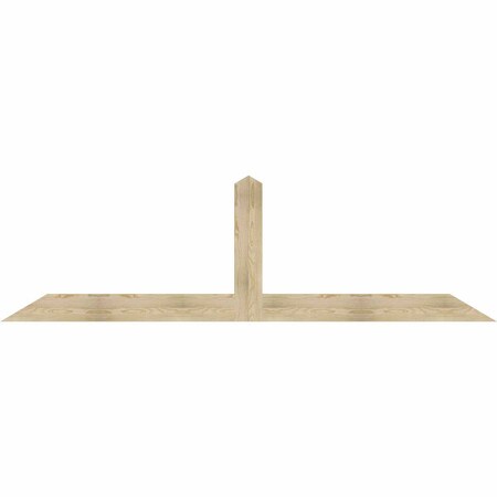 Ekena Millwork Portland Rough Sawn Timber Gable Bracket, Douglas Fir, 108"W x 31 1/2"H x 2"D x 6"F, 7/12 Pitch GBW108X31X0206POR00RDF